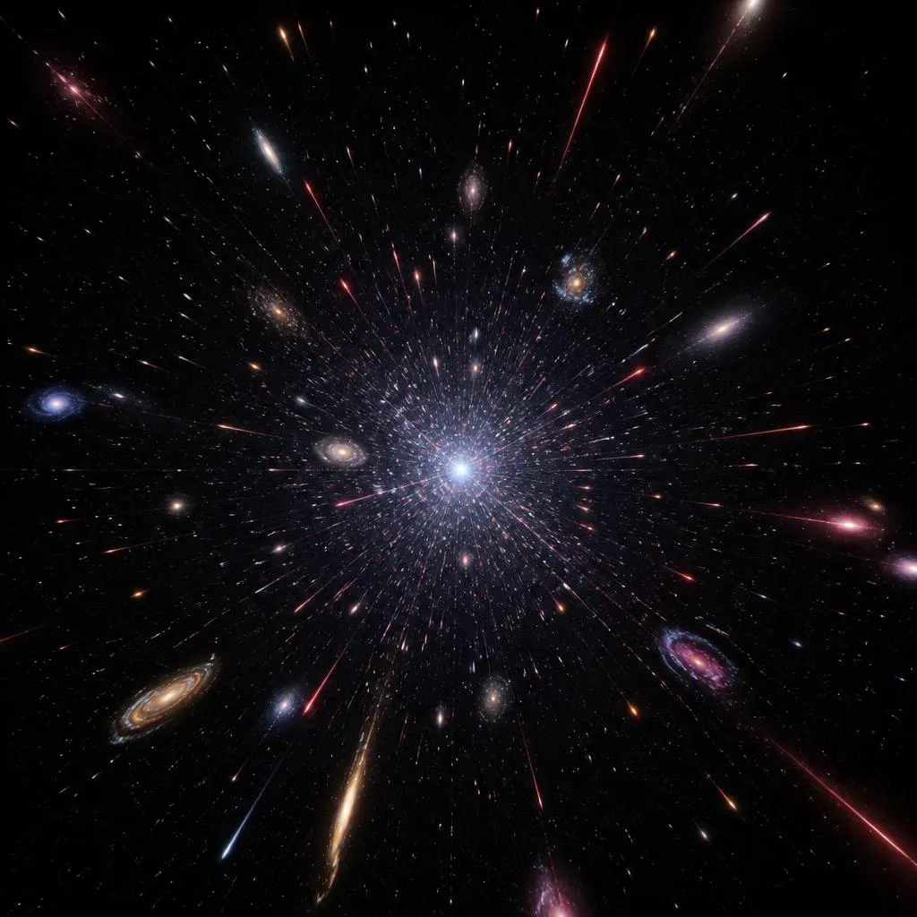 Galaxies receding as dark energy accelerates expansion