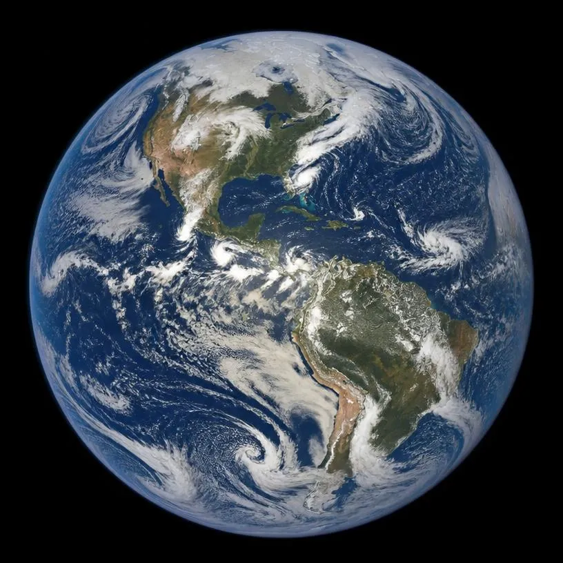 Earth to scale
